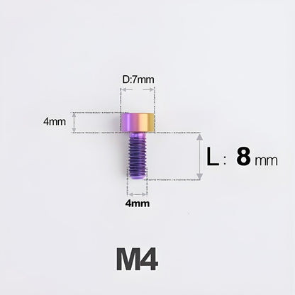 M4X6 8/10/12/16/18/20/25mm Titanium Bolts For Bike & Motorcycle
