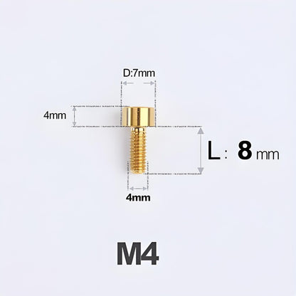 M4X6 8/10/12/16/18/20/25mm Titanium Bolts For Bike & Motorcycle