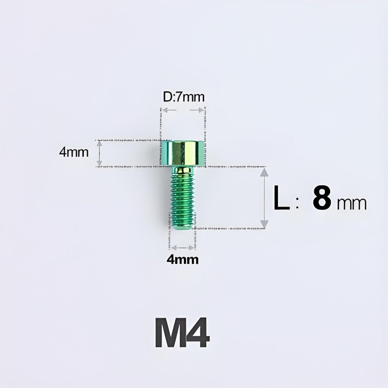 M4X6 8/10/12/16/18/20/25mm Titanium Bolts For Bike & Motorcycle
