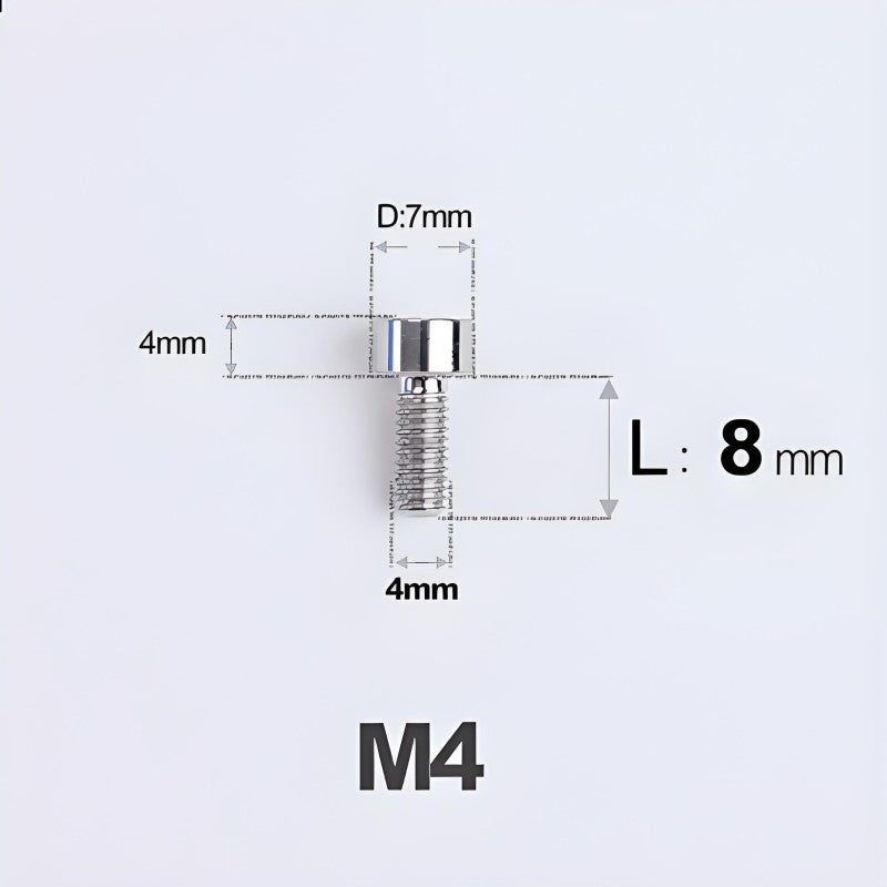 M4X6 8/10/12/16/18/20/25mm Titanium Bolts For Bike & Motorcycle
