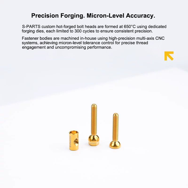 M5 Grade 5 Titanium Saddle Clamp Bolt Kit for VOICE VFV Seatpost, 3 pcs