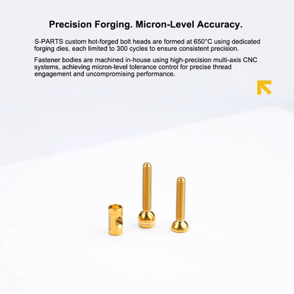 M5 Grade 5 Titanium Saddle Clamp Bolt Kit for VOICE VFV Seatpost, 3 pcs