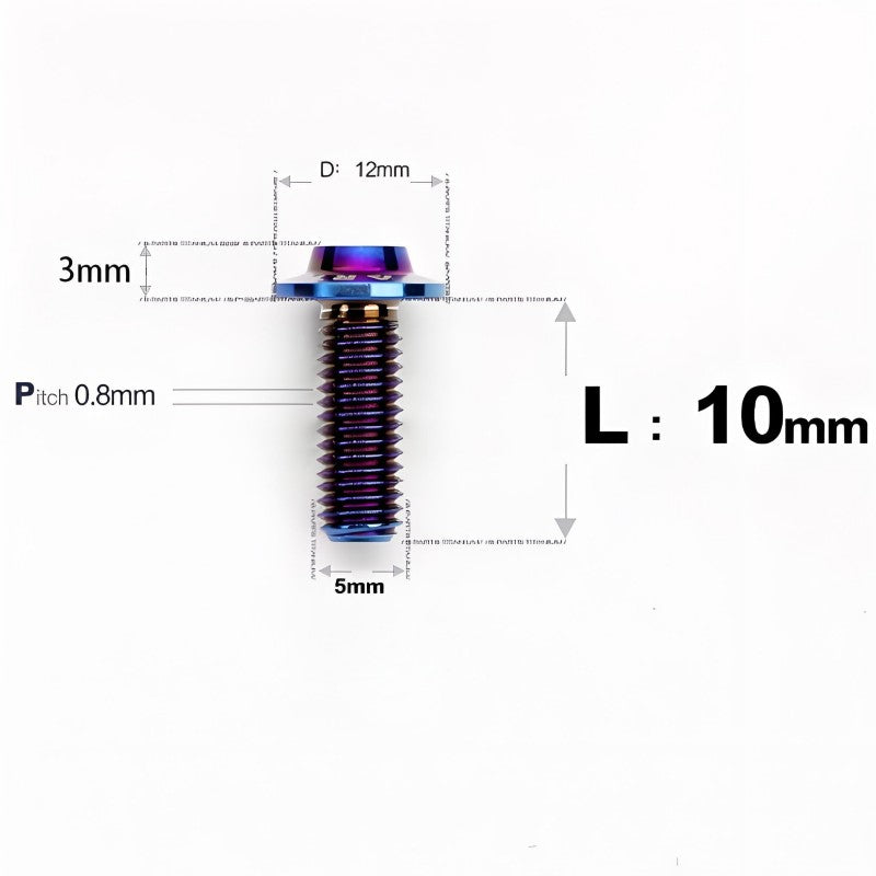 M5x10-30mm Titanium Torx Bolts For Motorcycle-HD12
