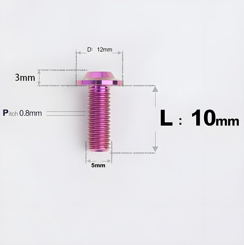 M5x10-30mm Titanium Torx Bolts For Motorcycle-HD12