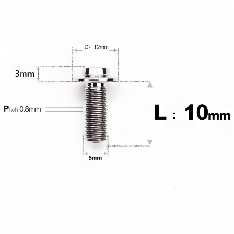 M5x10-30mm Titanium Torx Bolts For Motorcycle-HD12