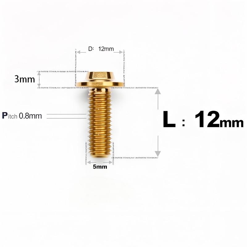 M5x10-30mm Titanium Torx Bolts For Motorcycle-HD12
