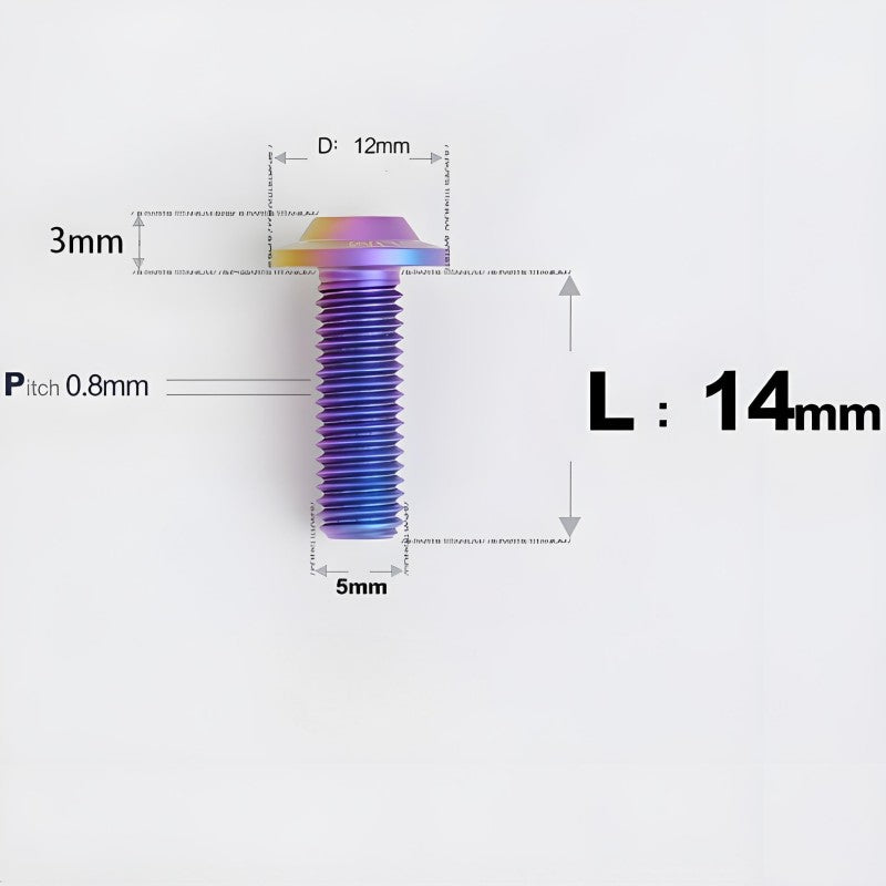 M5x10-30mm Titanium Torx Bolts For Motorcycle-HD12