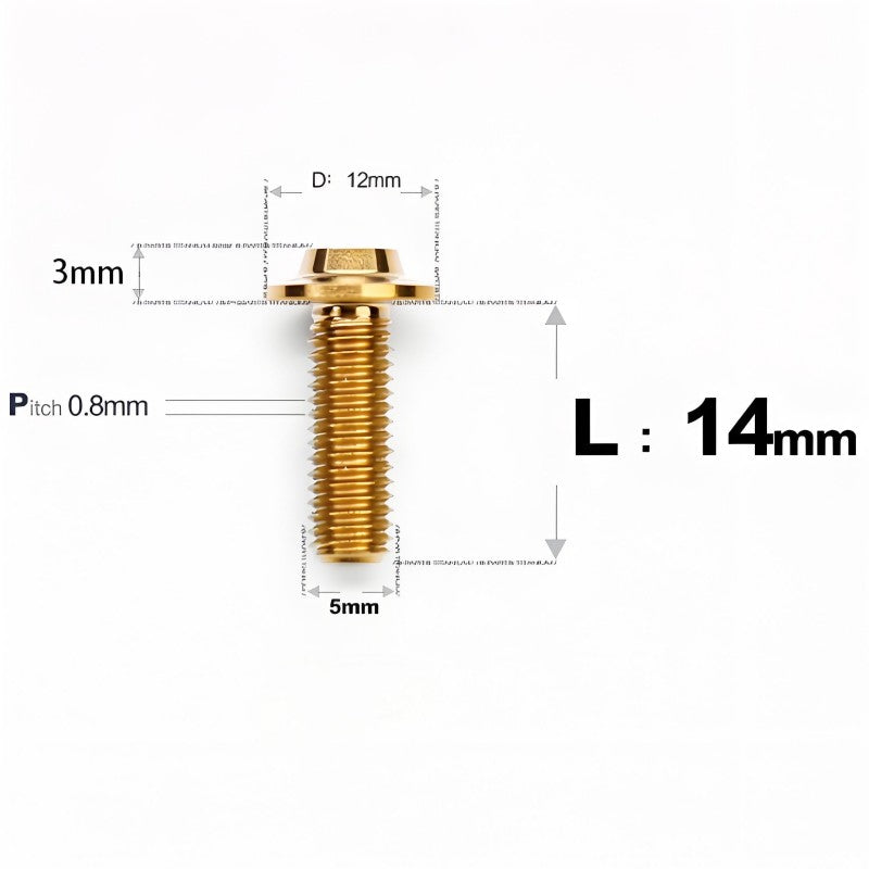 M5x10-30mm Titanium Torx Bolts For Motorcycle-HD12