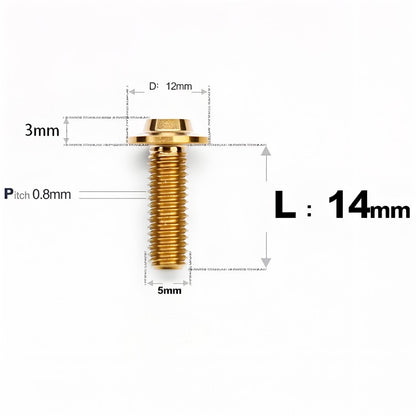 M5x10-30mm Titanium Torx Bolts For Motorcycle-HD12