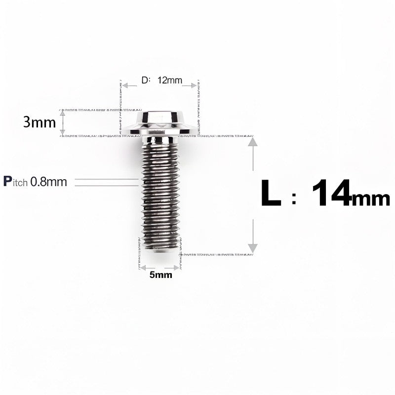 M5x10-30mm Titanium Torx Bolts For Motorcycle-HD12
