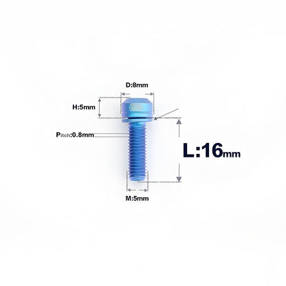 M5 L10-40MM Titanium Bolts With Wishers For Bicycle Stem