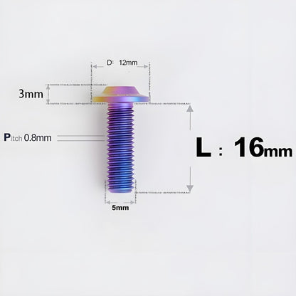 M5x10-30mm Titanium Torx Bolts For Motorcycle-HD12