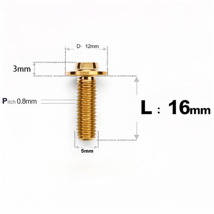 M5x10-30mm Titanium Torx Bolts For Motorcycle-HD12