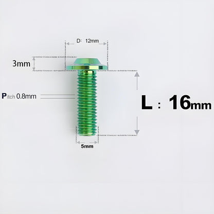 M5x10-30mm Titanium Torx Bolts For Motorcycle-HD12