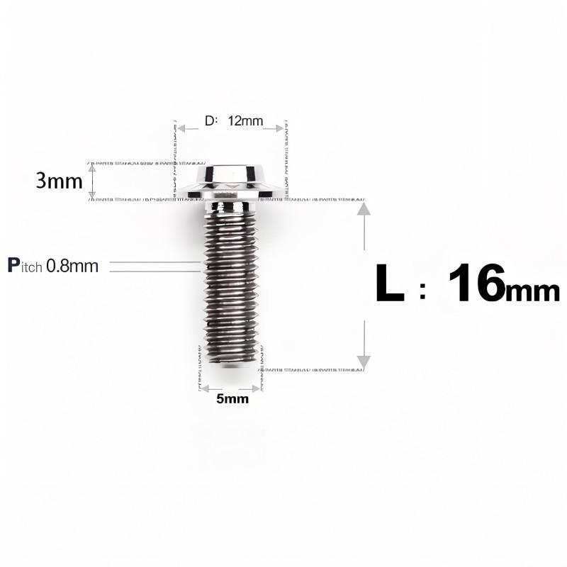 M5x10-30mm Titanium Torx Bolts For Motorcycle-HD12