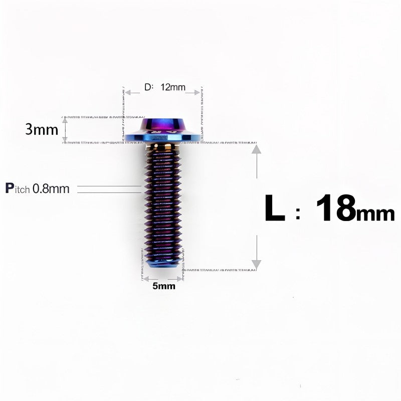 M5x10-30mm Titanium Torx Bolts For Motorcycle-HD12