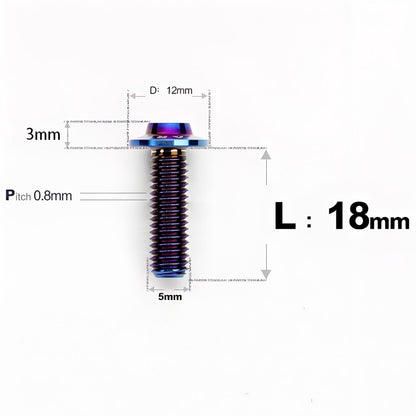 M5x10-30mm Titanium Torx Bolts For Motorcycle-HD12