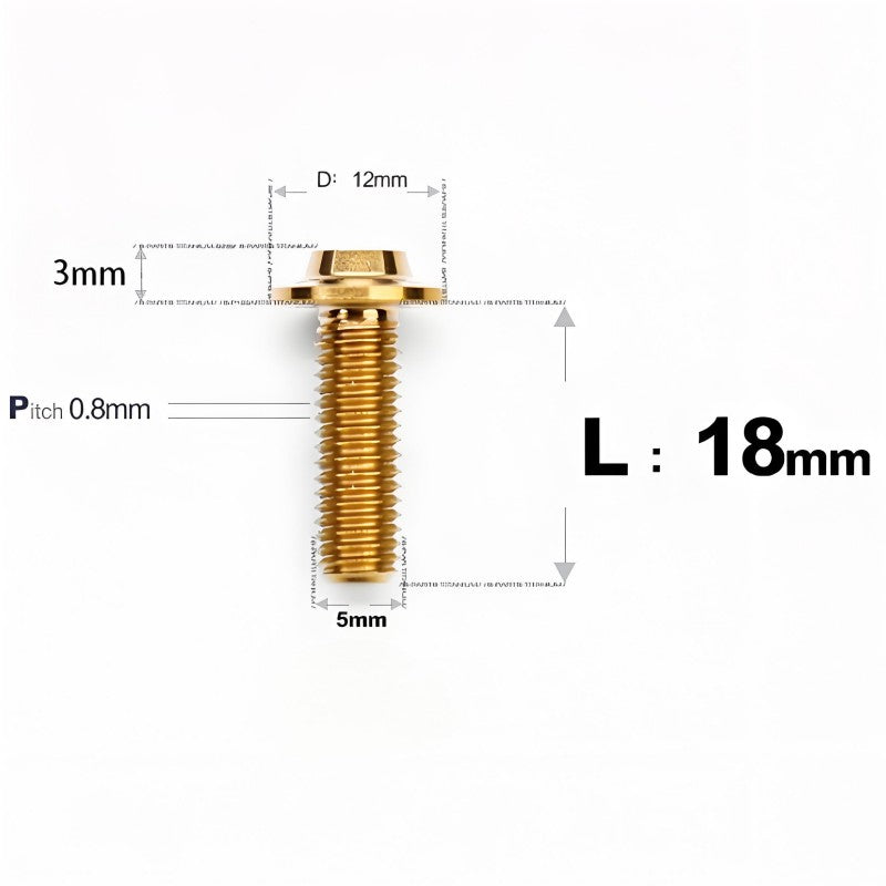 M5x10-30mm Titanium Torx Bolts For Motorcycle-HD12