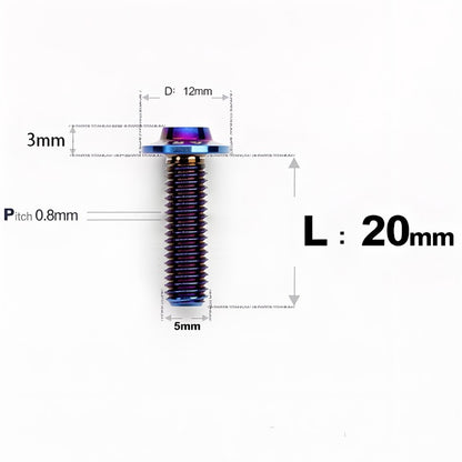 M5x10-30mm Titanium Torx Bolts For Motorcycle-HD12