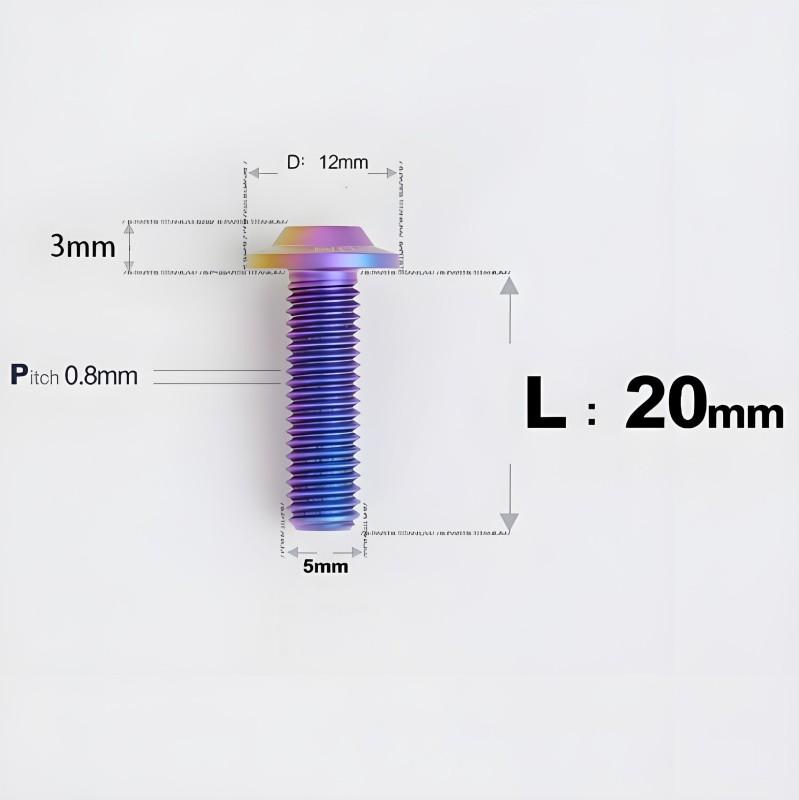 M5x10-30mm Titanium Torx Bolts For Motorcycle-HD12