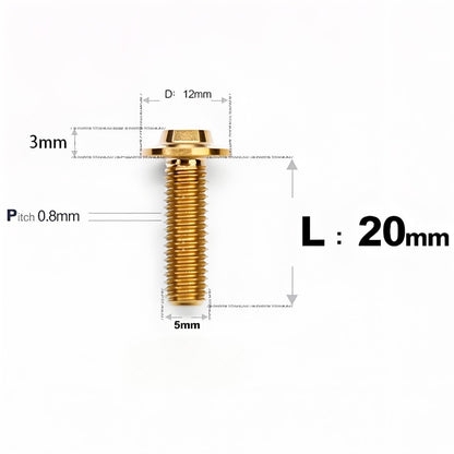 M5x10-30mm Titanium Torx Bolts For Motorcycle-HD12