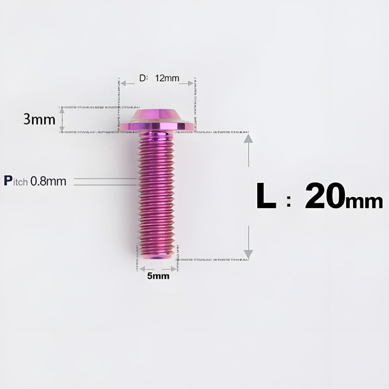 M5x10-30mm Titanium Torx Bolts For Motorcycle-HD12