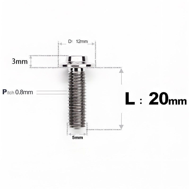 M5x10-30mm Titanium Torx Bolts For Motorcycle-HD12