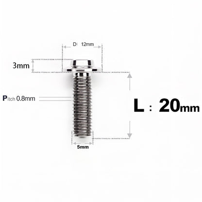 M5x10-30mm Titanium Torx Bolts For Motorcycle-HD12