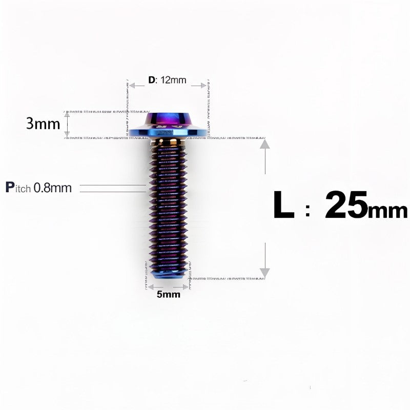 M5x10-30mm Titanium Torx Bolts For Motorcycle-HD12