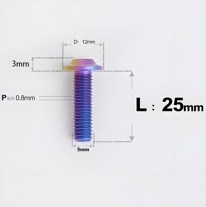 M5x10-30mm Titanium Torx Bolts For Motorcycle-HD12