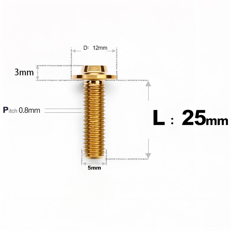 M5x10-30mm Titanium Torx Bolts For Motorcycle-HD12