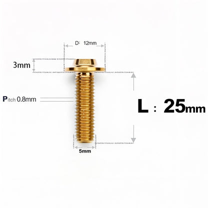 M5x10-30mm Titanium Torx Bolts For Motorcycle-HD12