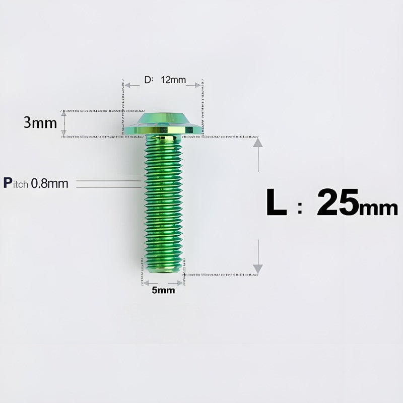 M5x10-30mm Titanium Torx Bolts For Motorcycle-HD12