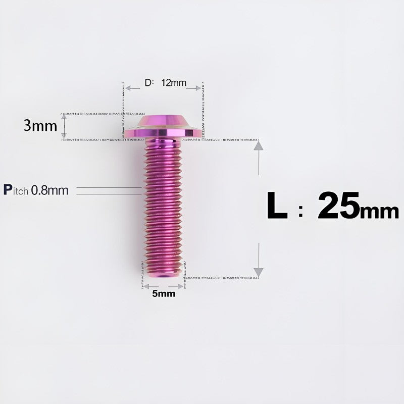 M5x10-30mm Titanium Torx Bolts For Motorcycle-HD12