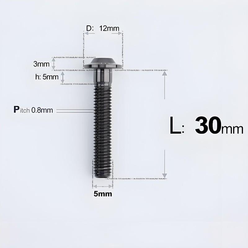 M5x10-30mm Titanium Torx Bolts For Motorcycle-HD12