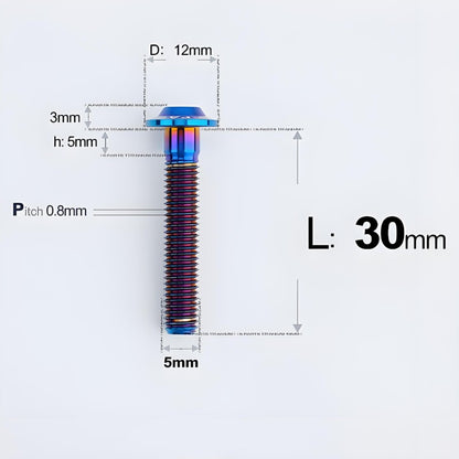 M5x10-30mm Titanium Torx Bolts For Motorcycle-HD12