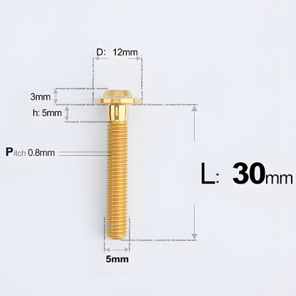 M5x10-30mm Titanium Torx Bolts For Motorcycle-HD12
