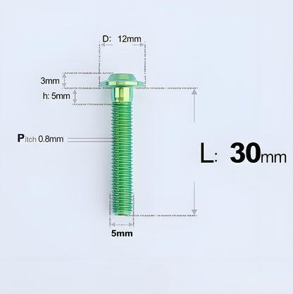 M5x10-30mm Titanium Torx Bolts For Motorcycle-HD12
