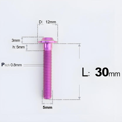 M5x10-30mm Titanium Torx Bolts For Motorcycle-HD12