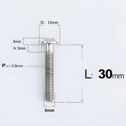 M5x10-30mm Titanium Torx Bolts For Motorcycle-HD12