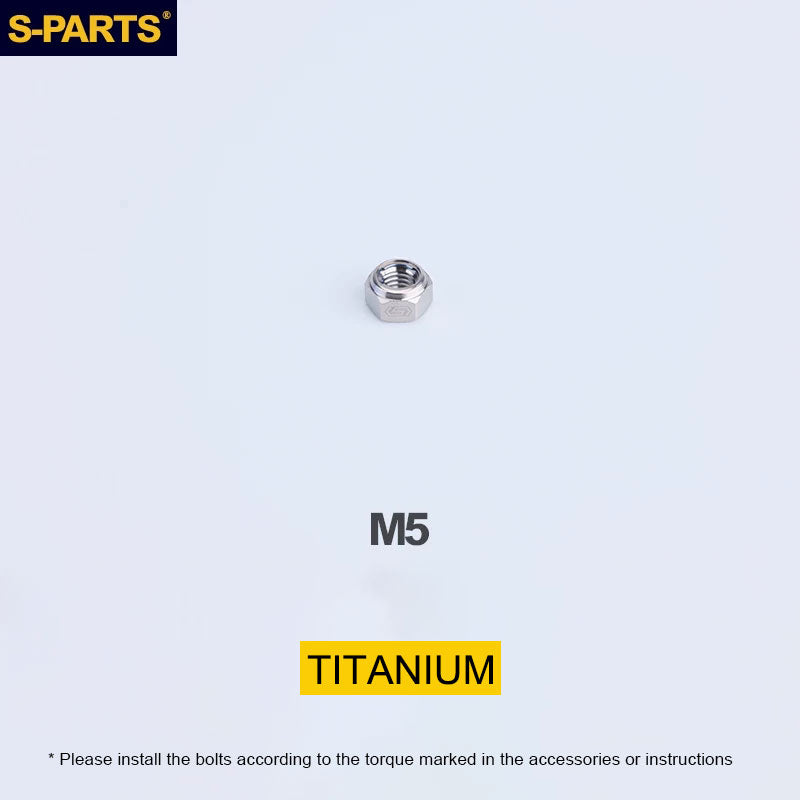 Titanium Hex Flange Lock Nuts - M4 / M5 / M6 / M8 / M10 for Motorcycles & Cars