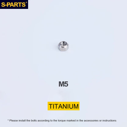 Titanium Hex Flange Lock Nuts - M4 / M5 / M6 / M8 / M10 for Motorcycles & Cars