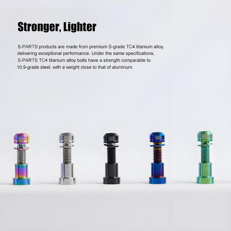 M5 Titanium Locknuts Ti Lock Nuts for Mountain and Road Bikes