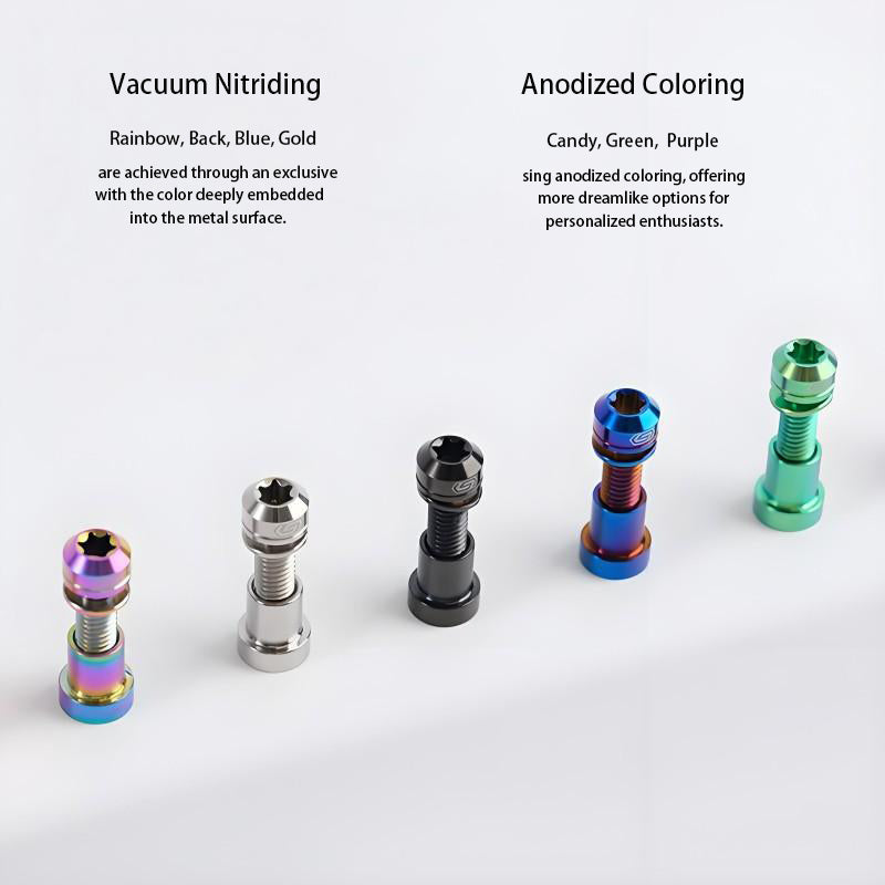 M5 Titanium Locknuts Ti Lock Nuts for Mountain and Road Bikes