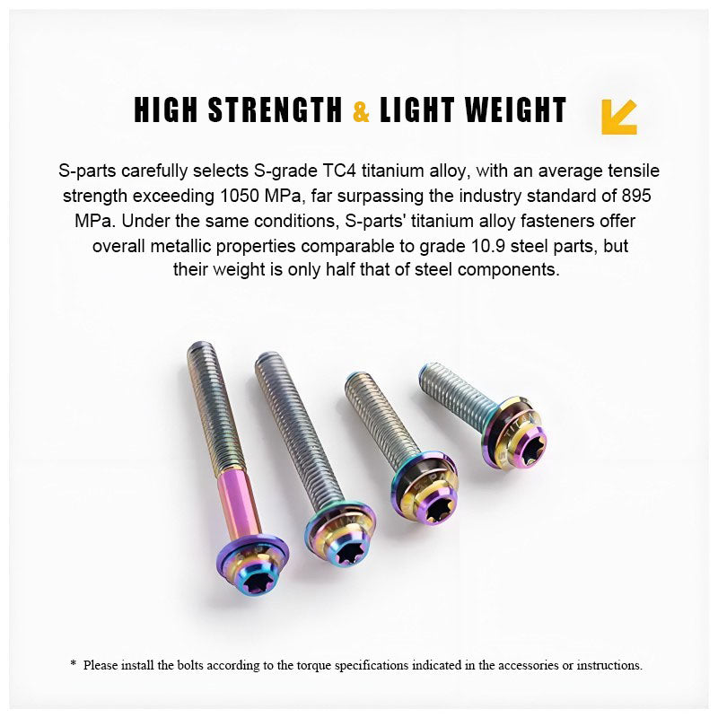 M5 Titanium Disc Brake Caliper Bolts for Flat Mount – Fits Shimano R8170/R8070 (16–45mm)-3