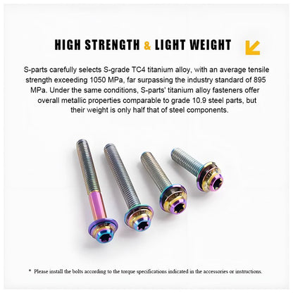 M5 Titanium Disc Brake Caliper Bolts for Flat Mount – Fits Shimano R8170/R8070 (16–45mm)-3