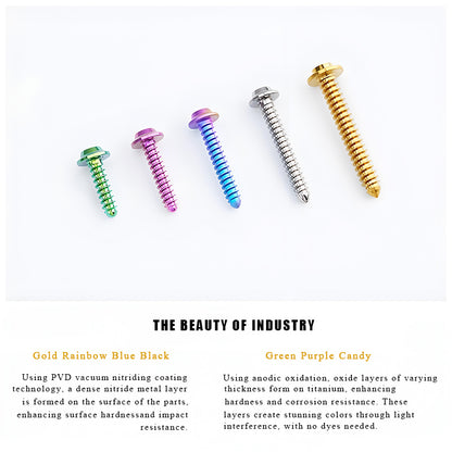 M5x12-25mm Titanium Screws For Electric Scooter & Motorcycle Body Panels-HD12