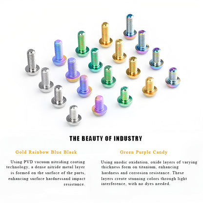 M5x8-34mm Titanium Disc Bolts Button Head Bolts for Water Bottle Cage