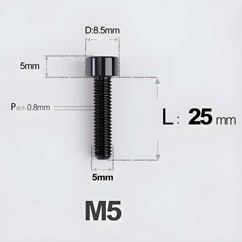 M5*30 35 40 45 50MM Titanium Bolts For Bicycle Stem