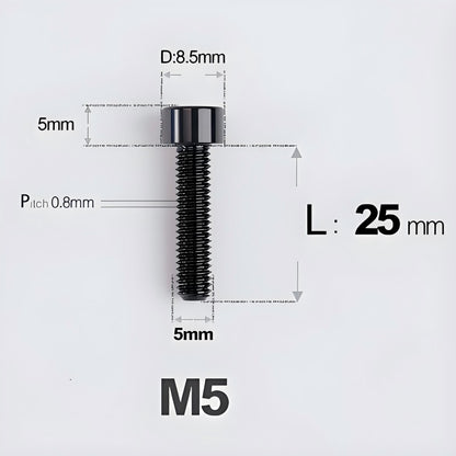 M5*30 35 40 45 50MM Titanium Bolts For Bicycle Stem
